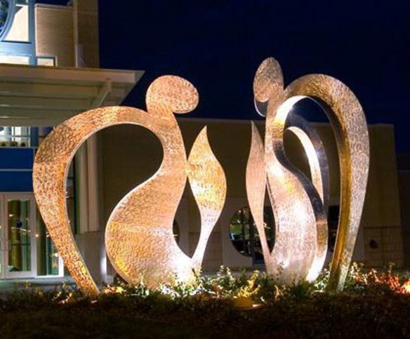 L'Chaim - To Life Sculpture, 2005, stainless steel, 9x17 feet (3 parts)Lewis and Shirley White Theater,