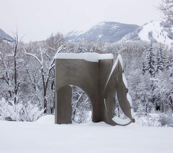 Seeking Truth,1992, stainless steel, 102x90x48 inches