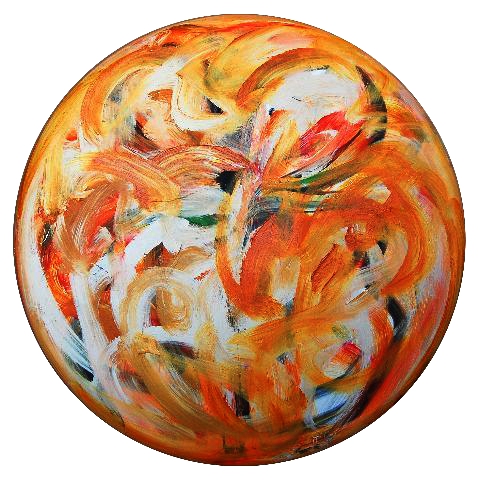 2011.0054, acrylic on canvas, 36 in. diameter