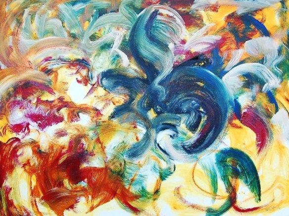 Recent Rhythms, III, 2011.0033, acrylic on canvas, 30x40