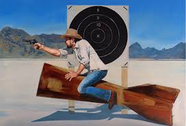 Red Rocker Rider by Tracy Stuckey at Visions West Gallery